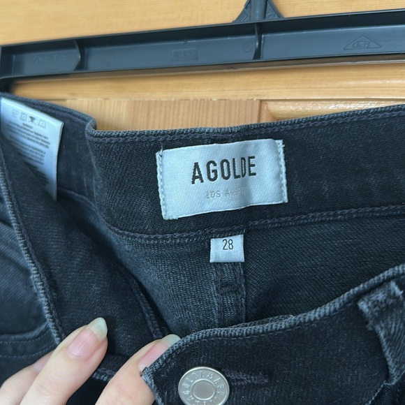 AGOLDE Black Harper Straight Jean in Hush - Picture 4 of 6